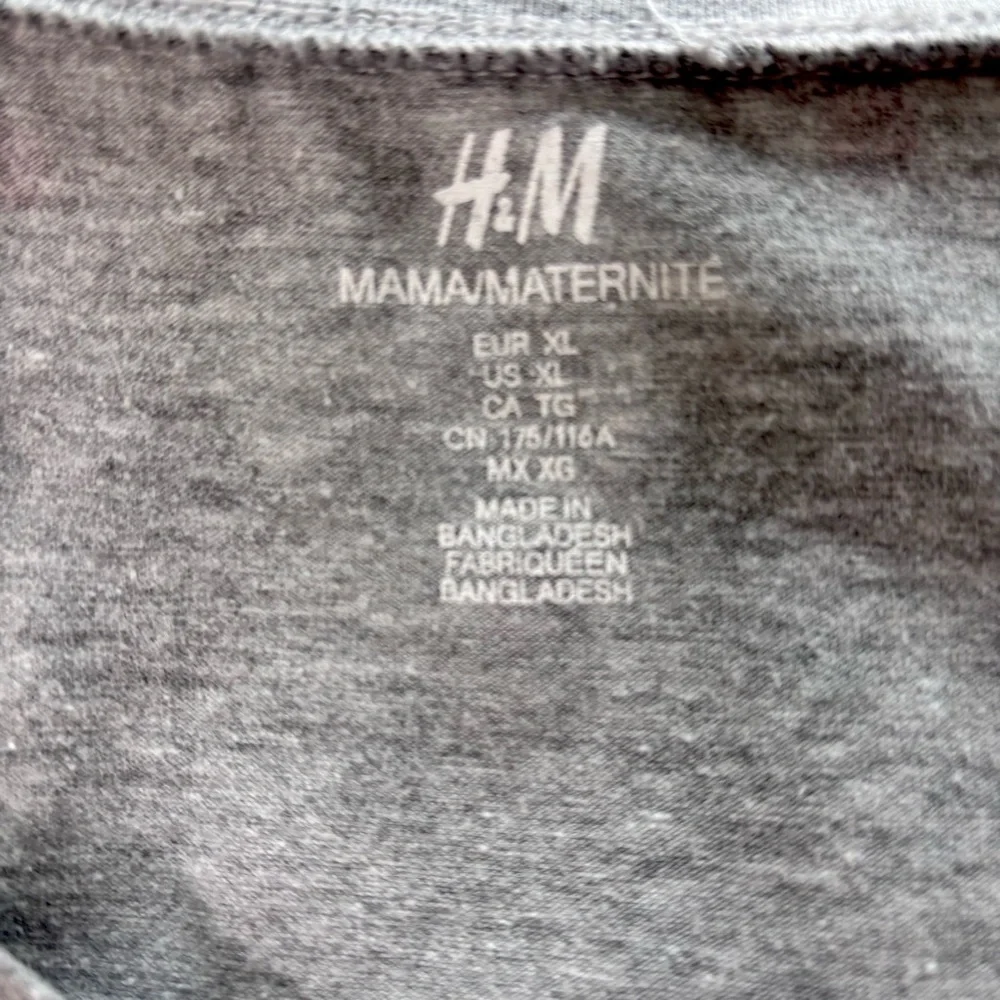 H&M maternity Cotton T-shirt gray with an adorable ladybug pattern Size‎ XL